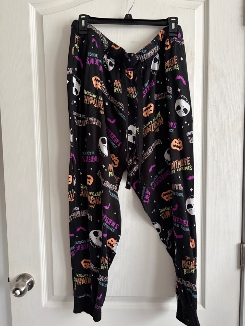 Halloween Print Black Lounge Capris